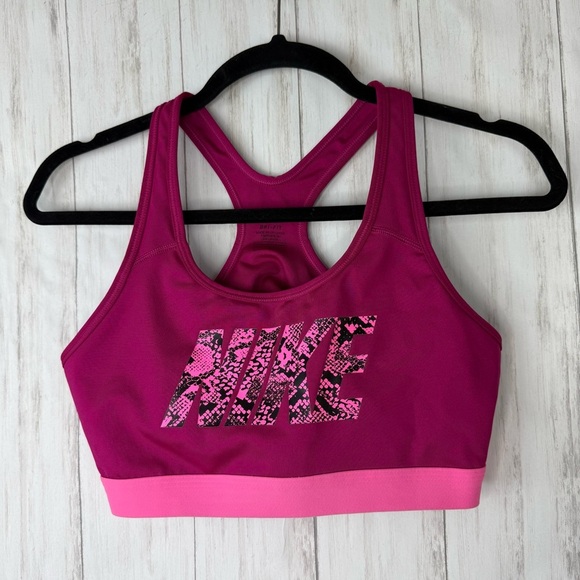 Nike Pink Racerback Sports Bra Large - Picture 1 of 5